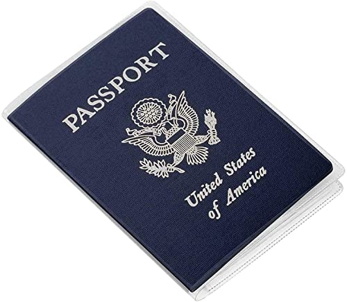 5 Pack Clear Transparent Passport Cover Holder Case Organizer ID Card Travel Protector PVC Material Waterproof (Clear x5) - color: Clear x 5
