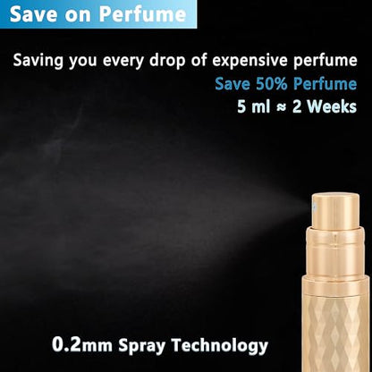 Travel Perfume Atomizer Bottle Refillable - 3-Pack 5ml Leakproof Fragrances Perfume Atomizer, Portable Perfume Sprayer, Perfume Refillable Bottle for Traveling (Black & Gray & Gold) - color: Black & Gray & Gold