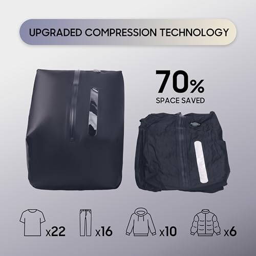 41L Vacuum Packing Cubes for Travel with Pump,Waterproof Travel compression bags for Suitcase, Luggage, Backpack with Manual Air Pump (Grey,Large Volume 41L,2-PACK) - color: Grey-2 packs