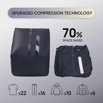 41L Vacuum Packing Cubes for Travel with Pump,Waterproof Travel compression bags for Suitcase, Luggage, Backpack with Manual Air Pump (Grey,Large Volume 41L,2-PACK) - color: Grey-2 packs