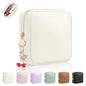 4.9" Small Makeup Bag for Purse, PU Leather Mini Cosmetic Bag with Ring Buckle, Portable Small Makeup Travel Toiletry Pouches for Daily Use/Travel/Birthday/Wedding/Christmas (Beige) - color: Beige-4.9 inch