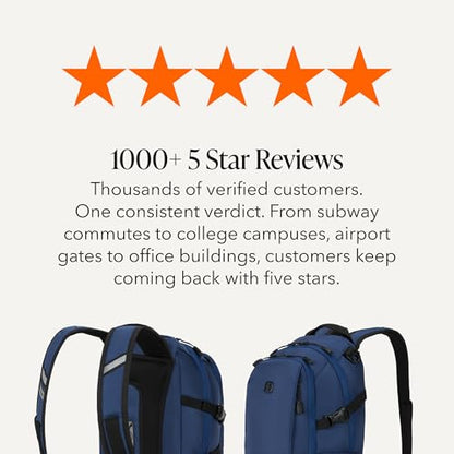 SWISSGEAR City Pack Backpack, Slim Profile, Navy Ballistic,15.9L, 18-Inch - color: Navy Ballistic