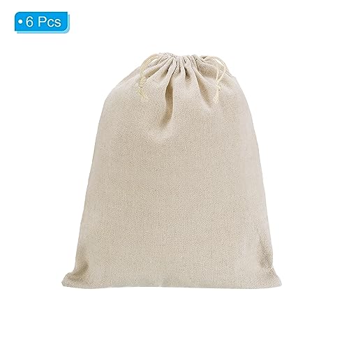 PATIKIL 14"x10" Coin Money Sacks Bag, 6Pcs Bank Deposit Change Transit Cash Bags with Drawstring Currency Gift Sacks Style 1, Beige - color: Beige, size: 14"x10"
