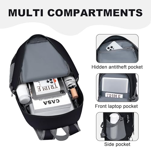 MIYCOO Backpack - Ultra Lightweight Packable Backpack for Travel Camping, Hiking Back Pack Waterproof Foldable Daypack for Men Women Charcoal Black - color: Charcoal Black
