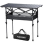 FUNYKICH Folding Camping Table(L32.3''xW15.7''), Aluminum Roll-up Portable Picnic Table with 2 Adjustable Height, Large Storage and Carrying Bag for Picnic, Camping, BBQ, Party, Backyard, Beach - size: 32.3''L x 15.7''W x (17.3''/27.6'')H