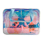 TPU Holographic Blue Clear Star Large Cosmetic Bag and Travel Pouch with Handle,Durable TPU Material,Zipper Design-Ideal for Makeup,Travel Essentials (Holographic Blue) - color: Holographic blue
