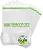 Smelly Proof HEAVY DUTY Reusable STAND-UP Bags for Food Storage, USA Made, NO PEVA & BPA FREE, Reusable Freezer Bags, Dishwasher-Safe, Triple Zip, CLEAR 5-mils XXL 2-Gallon 12" x 16" - 5pk - size: 5pk XXL 2-Gallon 12"x16"