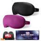 Weighted Sleeping Mask for Women Men 2 Pack 3D Contoured Eye Masks for Sleep (Black,Purple) - color: Black Purple