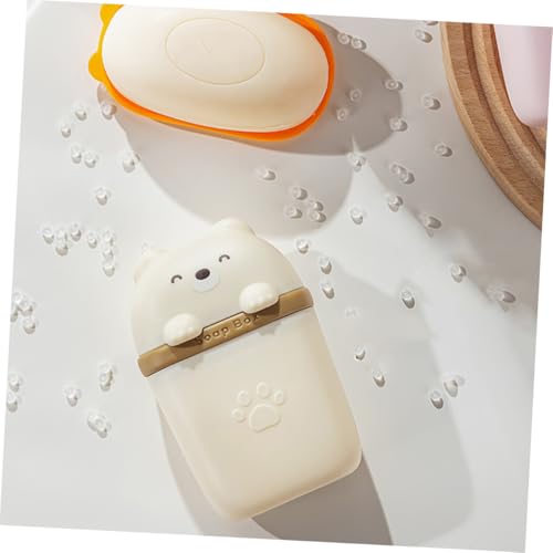 Portable Soap Holder with Lid Leakproof Travel Soap Container for Shower and Camping Creative Bear Design Multiuse Box with Drainage and Items