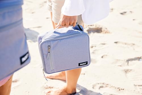 PackIt(R) Freezable Classic Lunch Box, Gray Fog, Built with EcoFreeze(R) Technology, Collapsible, Reusable, Zip Closure With Front Pocket and Buckle Handle, For Work Lunches and Fresh Lunch On the Go - color: Gray Fog
