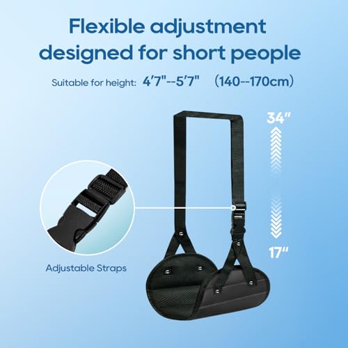 Airplane Foot Hammock, Portable Leg Rest with Removable Cushion for Women and Men, Ergonomic Support for Travel, Car & Home