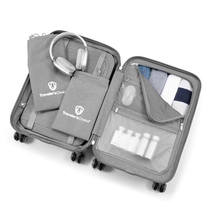 Traveler's Choice Ultimax II Polycarbonate Hardside Luggage with Spinner Wheels, Slate Gray, 21-Inch Carry-On - color: Slate Gray, size: 21-Inch Carry-On