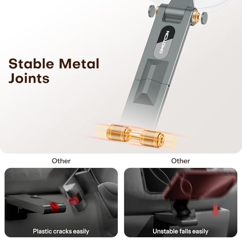 OMOTON TP02 360°Rotating for MagSafe Tripod Mount, Adjustable Aluminum Magnetic Phone Tripod for iPhone 17/16/15/14 Pro Max Air, Foldable Cell Phone Stand Fits Vlog, Gym, Travel Essentials, Gray - color: 2-Gray