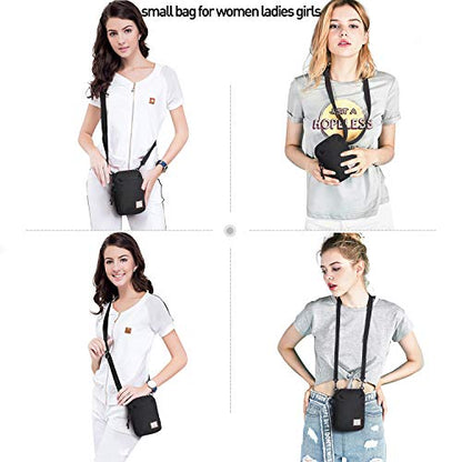 SEAFEW Mini Crossbody Bag Shoulder Bag for Men, Small Messenger Satchel Bag for Women - color: Black - Standard