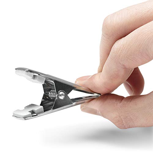 24 Pack - Long Lasting, Stainless Steel Clothespins - Strong Grip - Weather-Resistant, Multipurpose Clip - Use As Clothesline Laundry Clips, Chip Bag Clips, Hanger Clips and Craft Clips (24 Pack) - size: 24 Pack