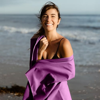 Hero Microfiber Large Beach Towel Compact for Travel (Magenta, 40" x 72") - color: Magenta, size: 40" x 72"
