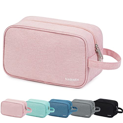 Narwey Travel Toiletry Bag for Women Traveling Dopp Kit Travel Bag for Toiletries Cosmetic Bag Makeup Bag Medicine Bag for Traveling (Pink) - color: A-Pink