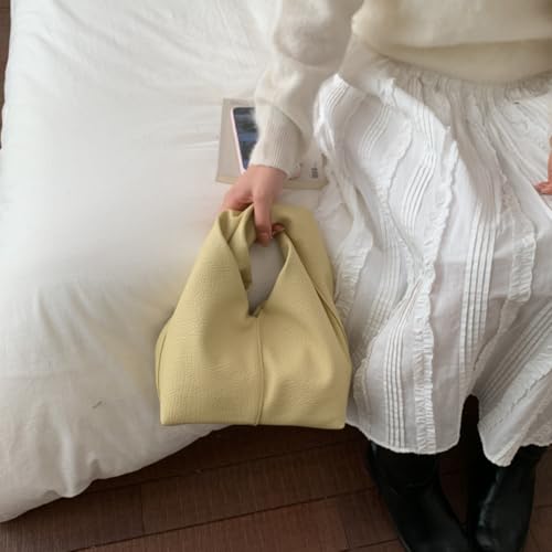 Slouchy Suede Crescent Crossbody Purses Women Cute Hobo Bags Trendy Satchels Underarm Shoulder Bag Travel Tote Handbag 2026 - color: D Pu Yellow-have Strap