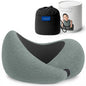 Ostrichpillow Go Neck Pillow, Travel Pillows for Airplanes, Premium Memory Foam Travel Pillow, 360º Ergonomic Design, Asymmetrical Sides, Travel Bag Included, Washable Modal Cover - color: Green Moss