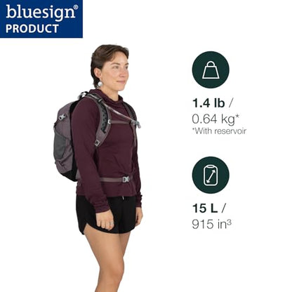 Osprey Sportlite Lightweight Hiking Backpack with Hydraulics Reservoir for Men & Women - Everyday Hydration Travel Bag - color: Raven Black, style: 15l