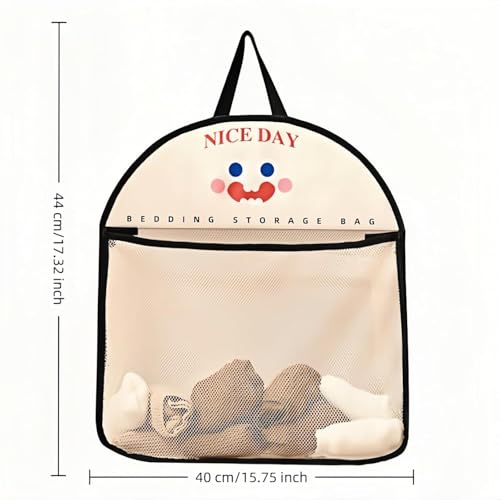 2 Pack Mesh Hanging Storage Bags, Breathable Wall Organizer for Underwear Socks and Small Items