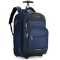 Ponhog Rolling Backpack, 30L Travel Laptop Backpack with Wheels, 15.6 Inch Personal Item Roller Luggage with USB Charging Port Flight Approved for Men Women Adults, Blue - color: Blue