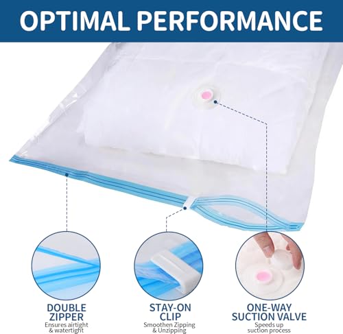 Vacuum Storage Bags with Electric Pump, 8 Pack | Stores Blankets & Comforters, Electric Pump Included, Reusable Compression Design, 4 Large & 4 Super Jumbo - size: 4 Large,4 Super Jumbo