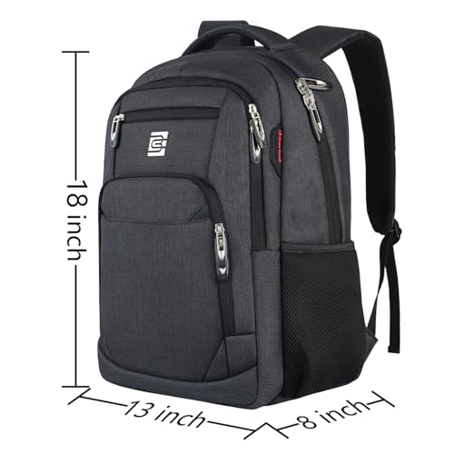 Volher Laptop Backpack,Business Travel Anti Theft Slim Durable Laptops Backpack,Water Resistant College Computer Bag for Women & Men Fits 15.6 Inch Laptop and Notebook - Black - color: Black, size: 15.6 Inch, style: Laptop