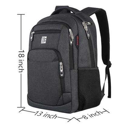 Volher Laptop Backpack,Business Travel Anti Theft Slim Durable Laptops Backpack,Water Resistant College Computer Bag for Women & Men Fits 15.6 Inch Laptop and Notebook - Black - color: Black, size: 15.6 Inch, style: Laptop