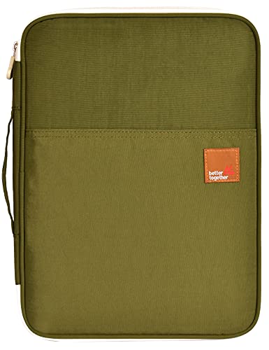 Lanola A4 Document Bags Portfolio Waterproof Business File Holder Travel Gear Organizer Electronics Accessories Bag - color: Olive Green