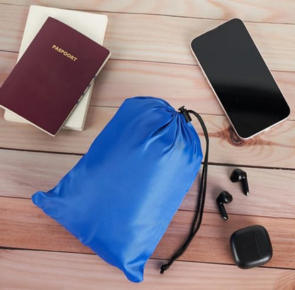 PALTERWEAR Drawstring Bag with Toggle - Nylon Cinch and Ditty Pouch Six-Pack (Blue, 7 x 9 Inch, Set of 6) - color: Blue, size: 7 x 9 Inch