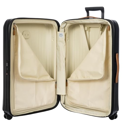Bric's Taormina Ultra-Light Checked Luggage – Expandable Hard Shell Suitcase with TSA Lock, Anti-Tamper Zippers & 360 Spinner Mobility Wheels - 30 Inch, Black - color: Black, size: Checked-Large
