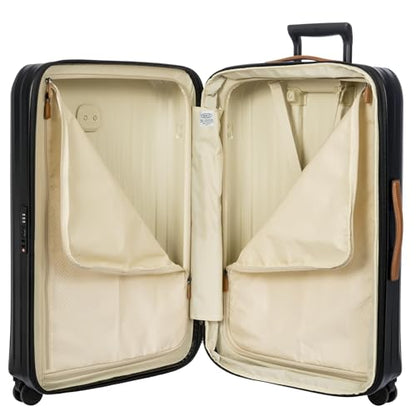 Bric's Taormina Ultra-Light Checked Luggage – Expandable Hard Shell Suitcase with TSA Lock, Anti-Tamper Zippers & 360 Spinner Mobility Wheels - 30 Inch, Black - color: Black, size: Checked-Large