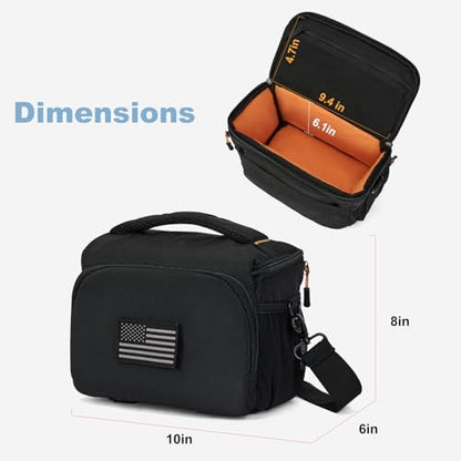 Vogano Camera Bag Protective Covers Photography Shoulder Bag Compatible for Nikon, Canon, Sony DSL/SLR/Mirrorless Equipment Travel Waterproof (Black) - color: 1.0 Black