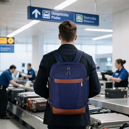 ECOHUB 19" Travel Backpack for Men Women 19x7.1x12.6 Spirit Airlines Personal Item Bag Backpack with Wet Compartment,Blue - color: Blue