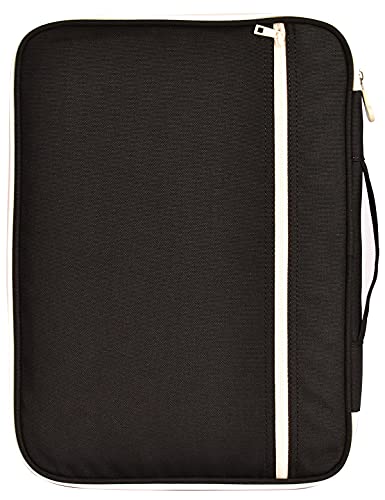 Lanola A4 Document Bags Portfolio Waterproof Business File Holder Travel Gear Organizer Electronics Accessories Bag - color: Black