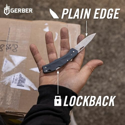 Gerber Gear LST - EDC Pocket Knife - Survival Tactical Tool for Travel, Camping & Outdoor Adventure - Lightweight & Compact Folding Knife - Stainless Steel Blade - Green - color: Green