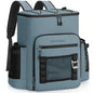 Hulongo Cooler Backpack, 30L Insulated Leakproof Soft Cooler Bag for 52 Cans, Lightweight Backpack for Beach, Picnic, Camping, Hiking, Fishing and Travel - color: Light Blue