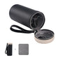 3 slots eyeglass case Leather sunglasses storage box, suitable for both men and women, Glasses Storage Holder Box - color: Black/White