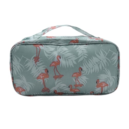 Bra Underwear Storage Bag Portable Multi-Functional Travel Organizers Pouch Case Packing Cube Cosmetic Bag,Blue Flamingo - color: Blue Flamingo