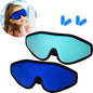 2 Pieces 3D Sleep Mask for Kids Memory Foam Contoured Eye Mask, Travel Sleep Eye Cover with Adjustable Strap, 3D Blindfolds(Blue and Green) - color: Blue and Green