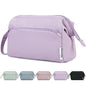 Narwey Makeup Bag Women Wide-open Make up Bag Travel Cosmetic Bag Organizer Toiletry Bag for Cosmetics Toiletries Accessories (Purple) - color: Purple