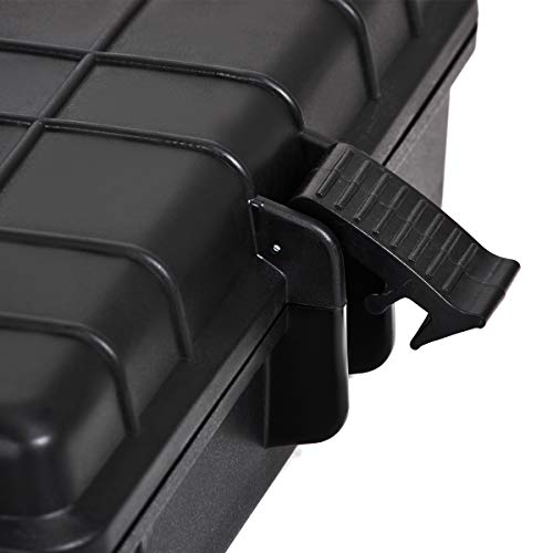 MEIJIA Waterproof Hard Camera Case,Hard Laptop Case,Hard Case with Customized Fit Foam Included, Elegant Black,Fit for computers,camera,lens (21.62"X17.25"X4.87")
