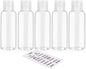 DNSEN 5 Pack 3.4oz Empty Plastic Travel Bottles for Toiletries TSA Approved Leak Proof Squeezable Travel Size Containers Travel Essentials Accessories, clear
