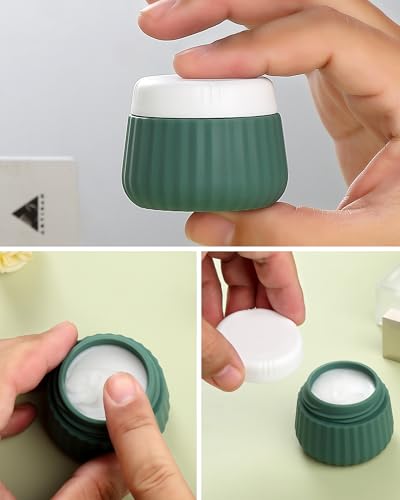 Mrsdry Travel Bottles for Toiletries 8 Pack, TSA Approved 3 oz Travel Containers with Clear Bag, Leak Proof Silicone Squeezable Essentials Jars - color: Dark Green, size: Bottle 3oz Jars 1oz