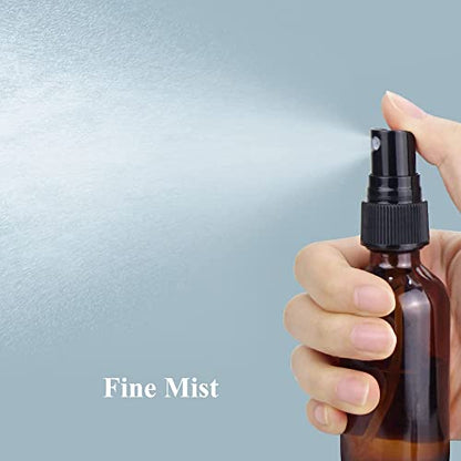 Wedama Spray Bottle, 2 oz Fine Mist Glass Spray Bottle, Little Refillable Liquid Containers for Watering Flowers Cleaning (24 Pack, Amber) - color: Amber, size: 2 Ounce (Pack of 24)