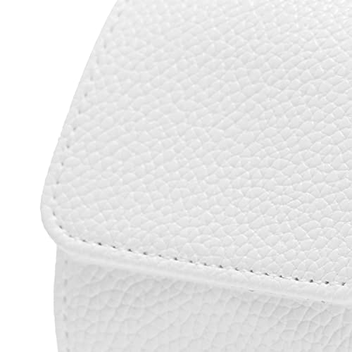 Oirlv Luxury Leather Travel Watch Case Portable Jewelry Watch Storage Roll Organizer(White) - color: White