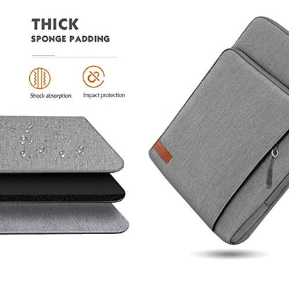 MoKo 9-11 Inch Tablet Sleeve Bag Carrying Case with Storage Pockets Fits New 11-inch iPad Air M4 2026/iPad Pro M5, iPad Pro/A16 11, iPad Air 5/4th 10.9, iPad 9/8th 10.2, Tab S8/S9 11, Light Gray - color: Light Gray, size: 9-11 Inch