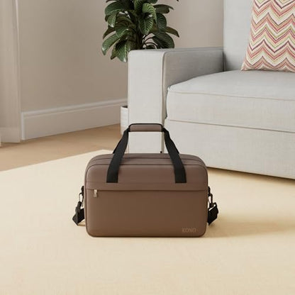 Kono Travel Duffel 20L Under Seat Carry-On Sports Tote Gym Weekender Overnight Bag - Brown, 15.75"x9.84"x7.87" - color: Brown, size: M(15.75in x 9.84in x 7.87in)-20L
