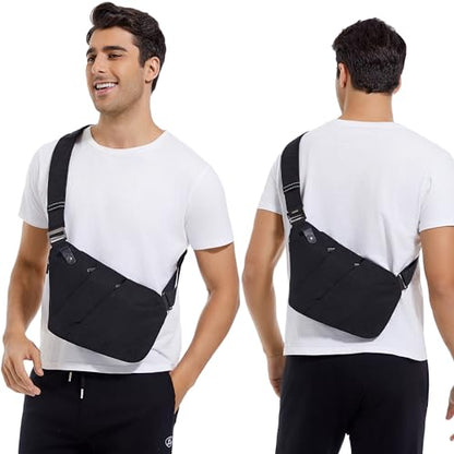 VADOO Sling Bag - Anti-theft Crossbody Shoulder Bag for Men and Women - color: Black